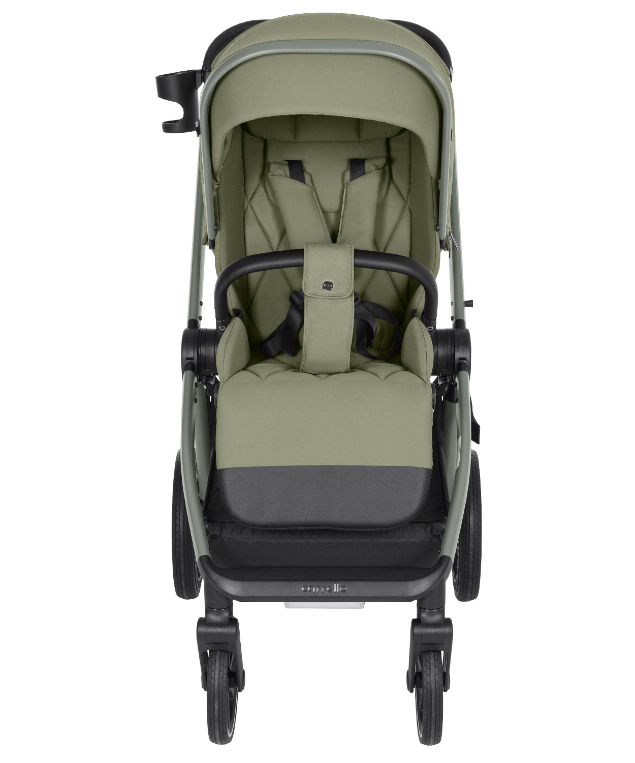 Универсальная коляска Omega 2 в 1 Deluxe 2025 Безопасность в коляске обеспечивается пятиточечными ремнями, которые фиксируют ребёнка и не стесняют движений.